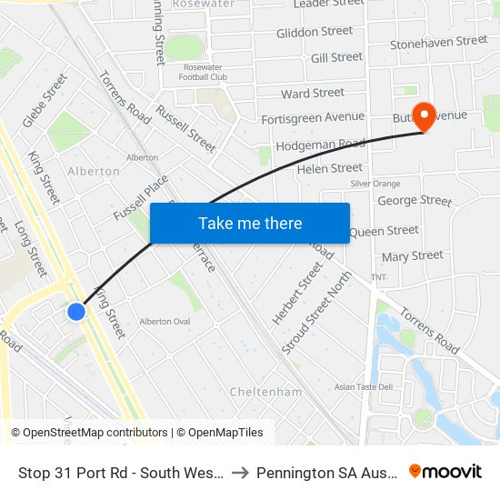 Stop 31 Port Rd - South West side to Pennington SA Australia map