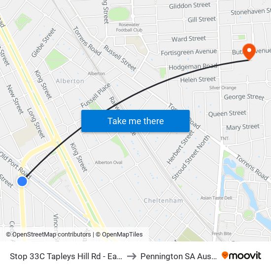 Stop 33C Tapleys Hill Rd - East side to Pennington SA Australia map