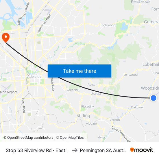 Stop 63 Riverview Rd - East side to Pennington SA Australia map