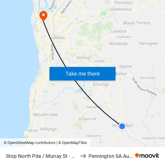 Stop North Pde / Murray St - North side to Pennington SA Australia map