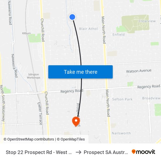 Stop 22 Prospect Rd - West side to Prospect SA Australia map