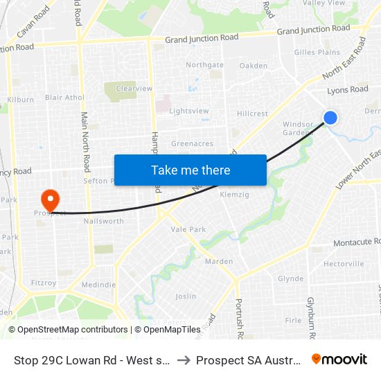 Stop 29C Lowan Rd - West side to Prospect SA Australia map