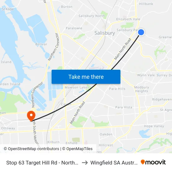 Stop 63 Target Hill Rd - North side to Wingfield SA Australia map