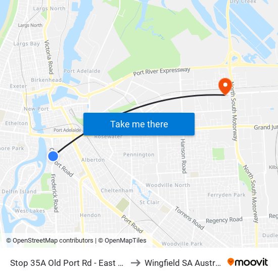 Stop 35A Old Port Rd - East side to Wingfield SA Australia map