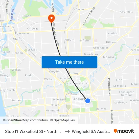 Stop I1 Wakefield St - North side to Wingfield SA Australia map