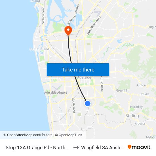 Stop 13A Grange Rd - North side to Wingfield SA Australia map