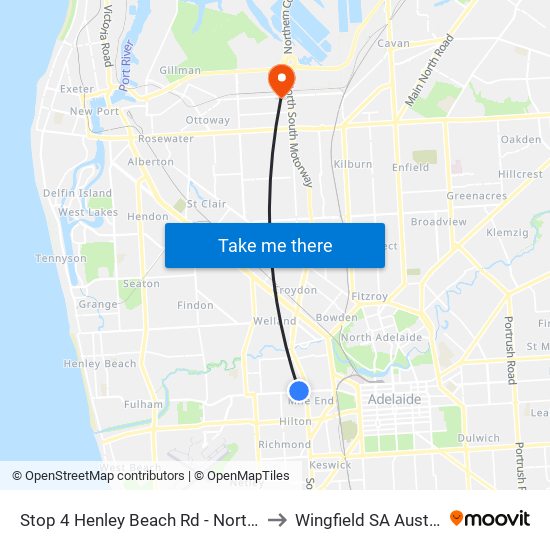 Stop 4 Henley Beach Rd - North side to Wingfield SA Australia map
