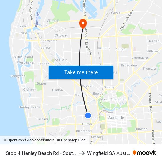 Stop 4 Henley Beach Rd - South side to Wingfield SA Australia map