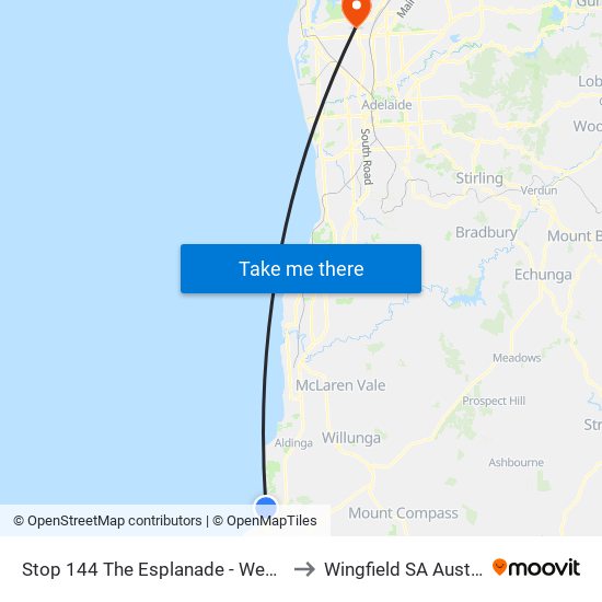 Stop 144 The Esplanade - West side to Wingfield SA Australia map
