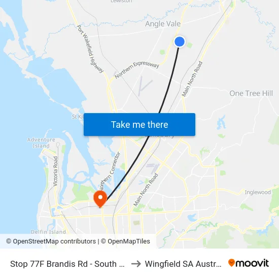 Stop 77F Brandis Rd - South side to Wingfield SA Australia map