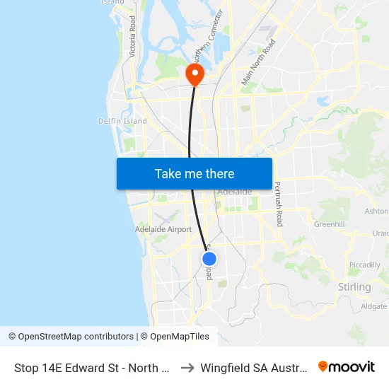 Stop 14E Edward St - North side to Wingfield SA Australia map