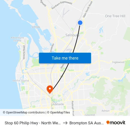 Stop 60 Philip Hwy - North West side to Brompton SA Australia map