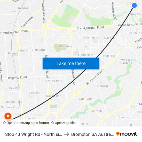Stop 43 Wright Rd - North side to Brompton SA Australia map