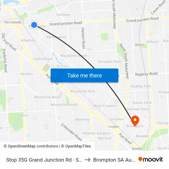 Stop 35G Grand Junction Rd - South side to Brompton SA Australia map