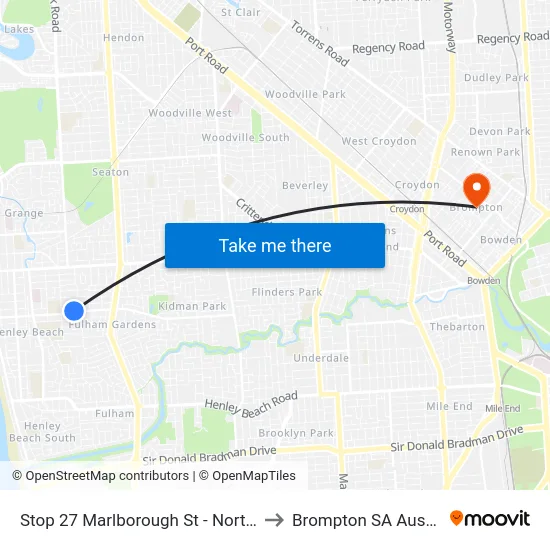 Stop 27 Marlborough St - North side to Brompton SA Australia map