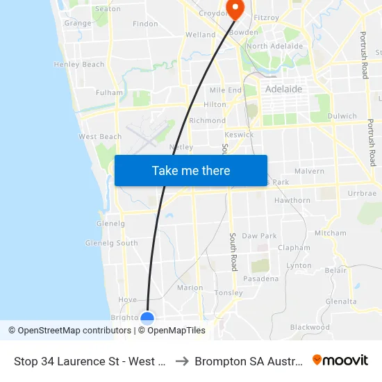 Stop 34 Laurence St - West side to Brompton SA Australia map