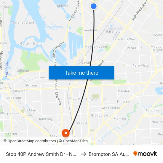 Stop 40P Andrew Smith Dr - North side to Brompton SA Australia map