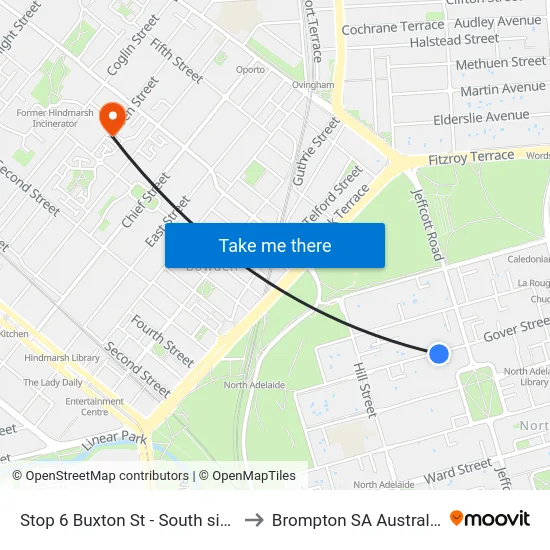 Stop 6 Buxton St - South side to Brompton SA Australia map
