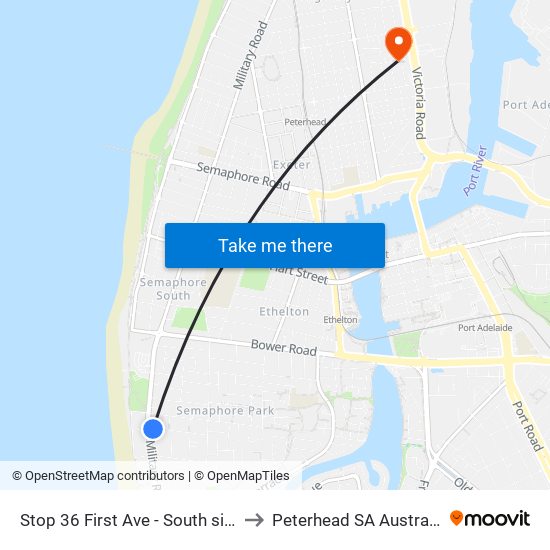 Stop 36 First Ave - South side to Peterhead SA Australia map