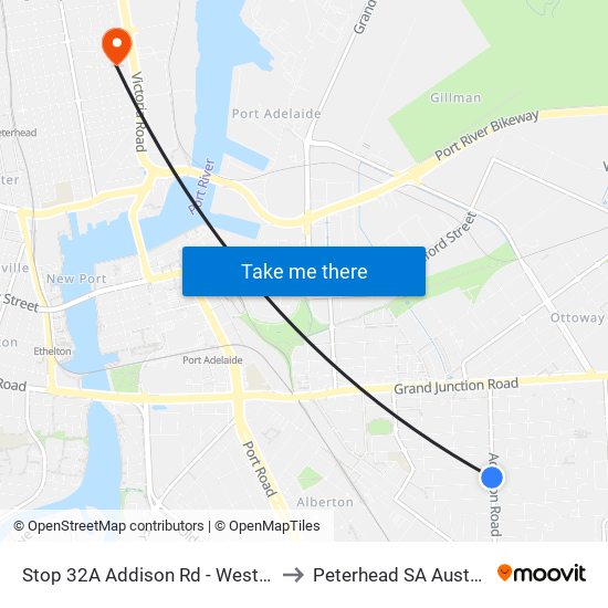 Stop 32A Addison Rd - West side to Peterhead SA Australia map