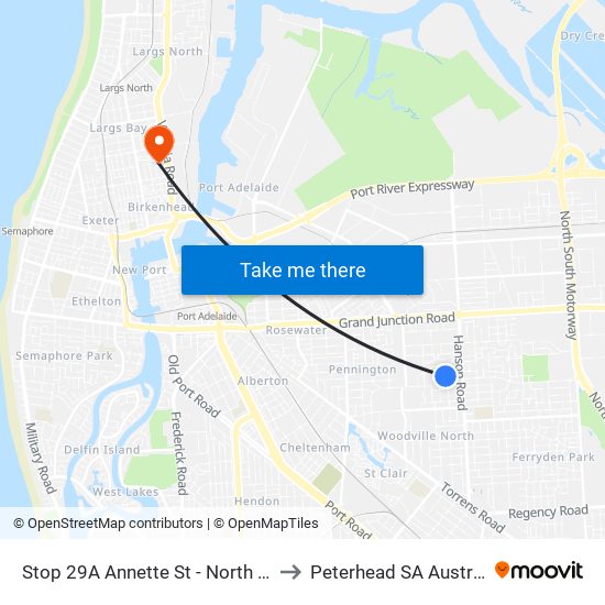 Stop 29A Annette St - North side to Peterhead SA Australia map