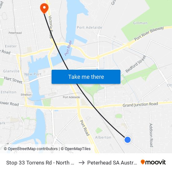 Stop 33 Torrens Rd - North side to Peterhead SA Australia map