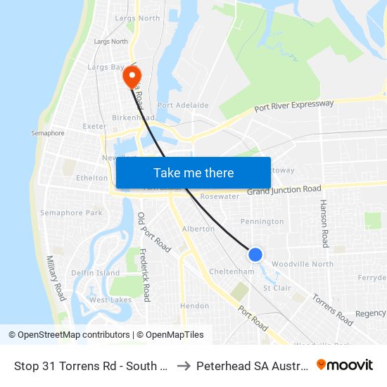 Stop 31 Torrens Rd - South side to Peterhead SA Australia map