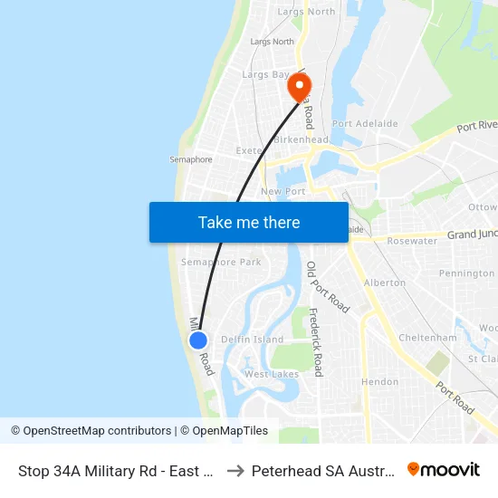 Stop 34A Military Rd - East side to Peterhead SA Australia map