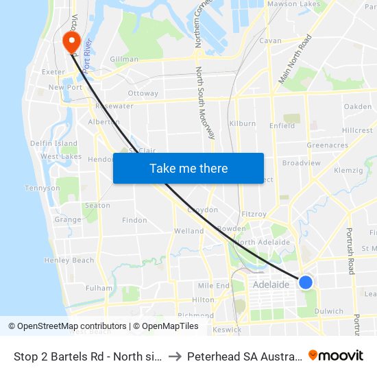 Stop 2 Bartels Rd - North side to Peterhead SA Australia map