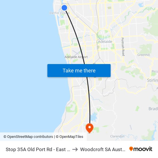 Stop 35A Old Port Rd - East side to Woodcroft SA Australia map