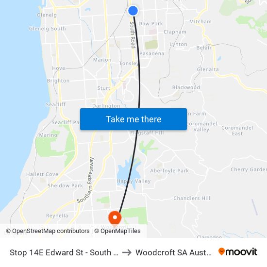 Stop 14E Edward St - South side to Woodcroft SA Australia map