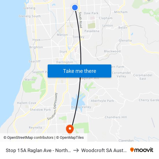Stop 15A Raglan Ave - North side to Woodcroft SA Australia map