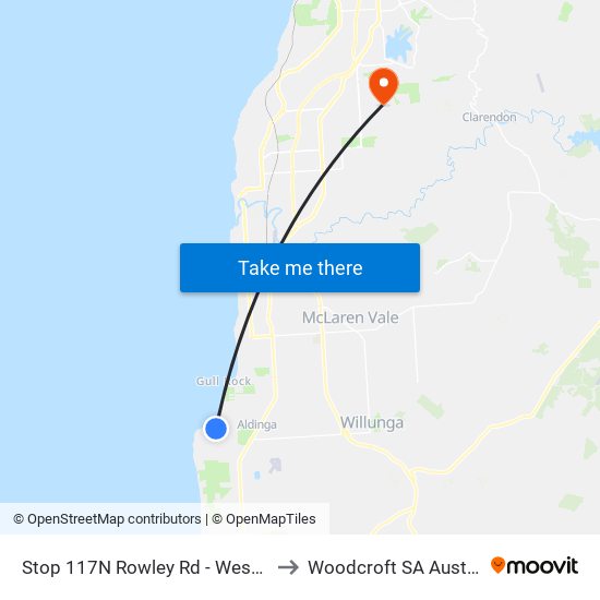 Stop 117N Rowley Rd - West side to Woodcroft SA Australia map