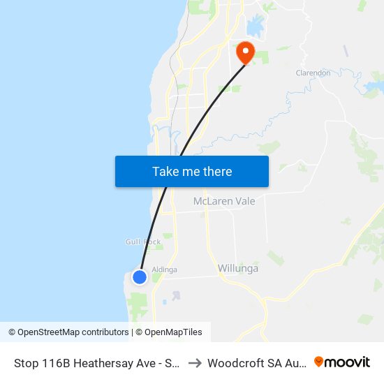 Stop 116B Heathersay Ave - South side to Woodcroft SA Australia map