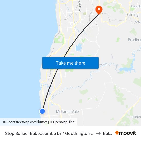 Stop School Babbacombe Dr / Goodrington Way to Belair map