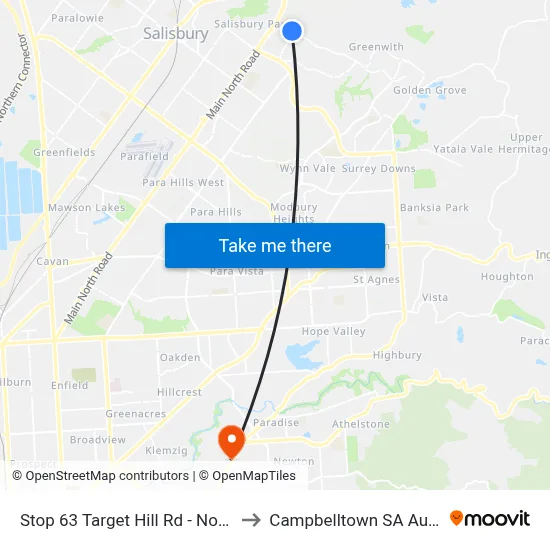 Stop 63 Target Hill Rd - North side to Campbelltown SA Australia map