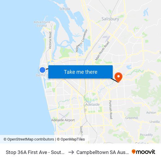 Stop 36A First Ave - South side to Campbelltown SA Australia map