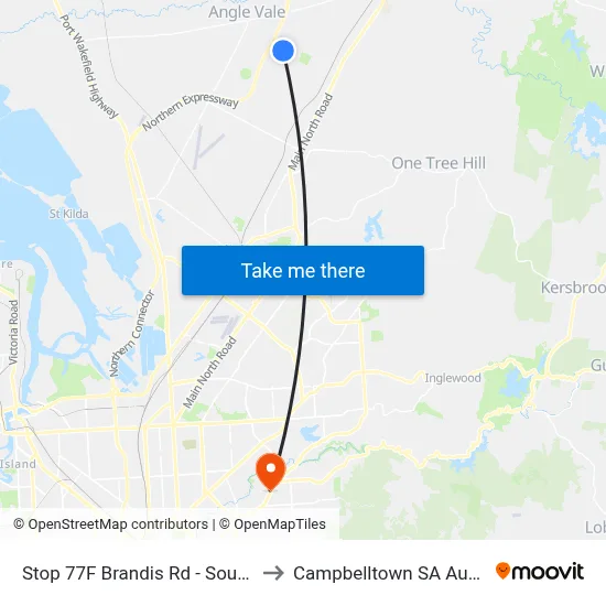 Stop 77F Brandis Rd - South side to Campbelltown SA Australia map