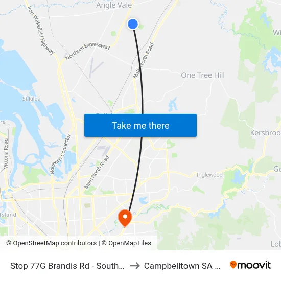 Stop 77G Brandis Rd - South West side to Campbelltown SA Australia map