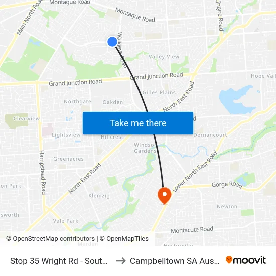 Stop 35 Wright Rd - South side to Campbelltown SA Australia map