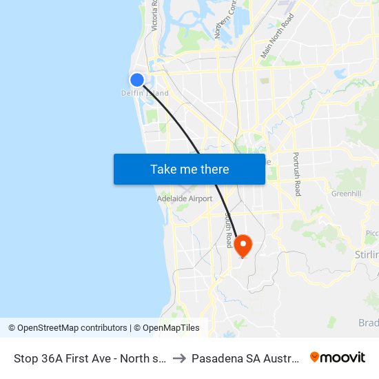 Stop 36A First Ave - North side to Pasadena SA Australia map