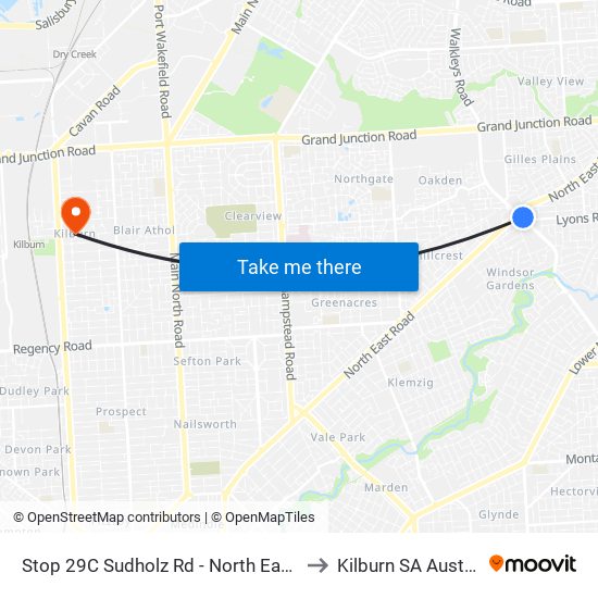 Stop 29C Sudholz Rd - North East side to Kilburn SA Australia map