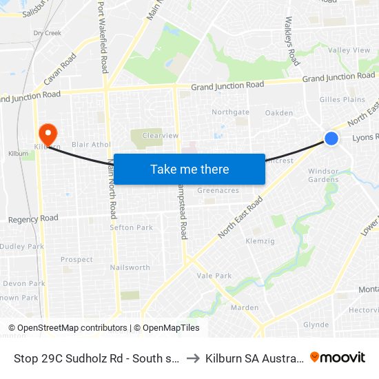 Stop 29C Sudholz Rd - South side to Kilburn SA Australia map