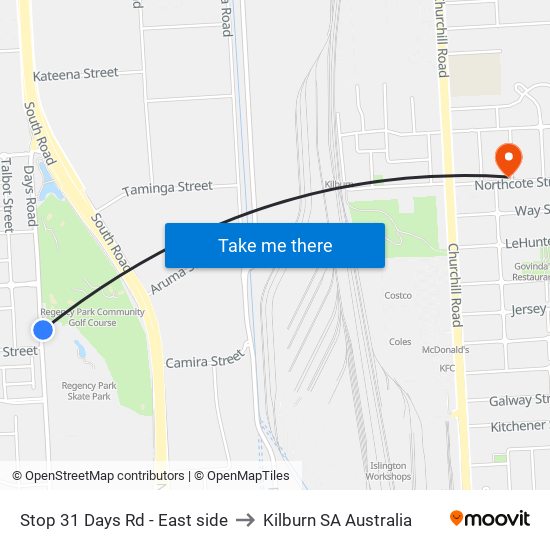 Stop 31 Days Rd - East side to Kilburn SA Australia map