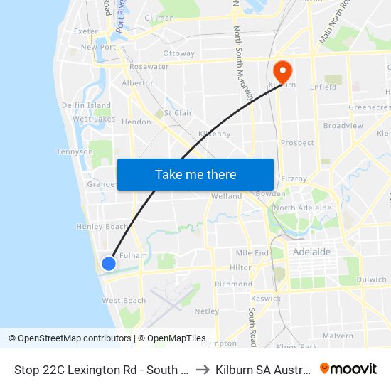 Stop 22C Lexington Rd - South side to Kilburn SA Australia map