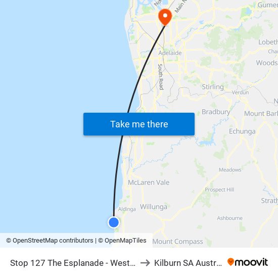 Stop 127 The Esplanade - West side to Kilburn SA Australia map