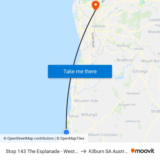 Stop 143 The Esplanade - West side to Kilburn SA Australia map