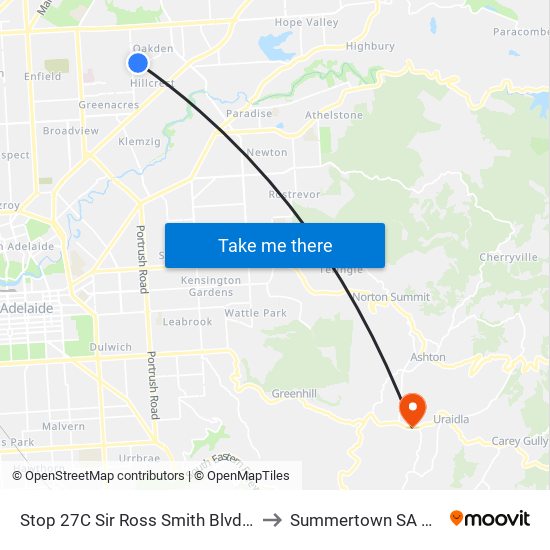 Stop 27C Sir Ross Smith Blvd - East side to Summertown SA Australia map