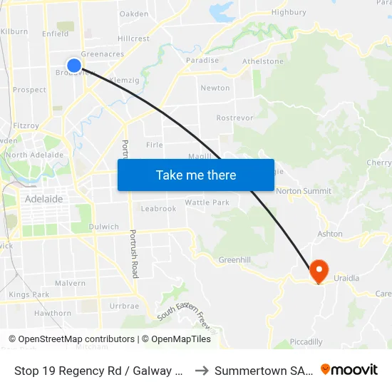 Stop 19 Regency Rd / Galway Ave - South side to Summertown SA Australia map