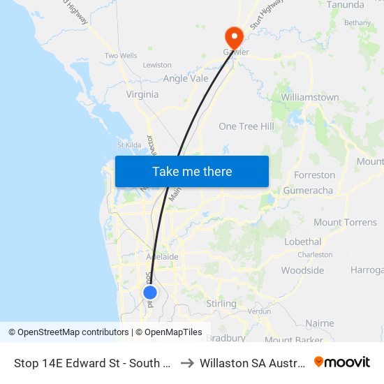 Stop 14E Edward St - South side to Willaston SA Australia map